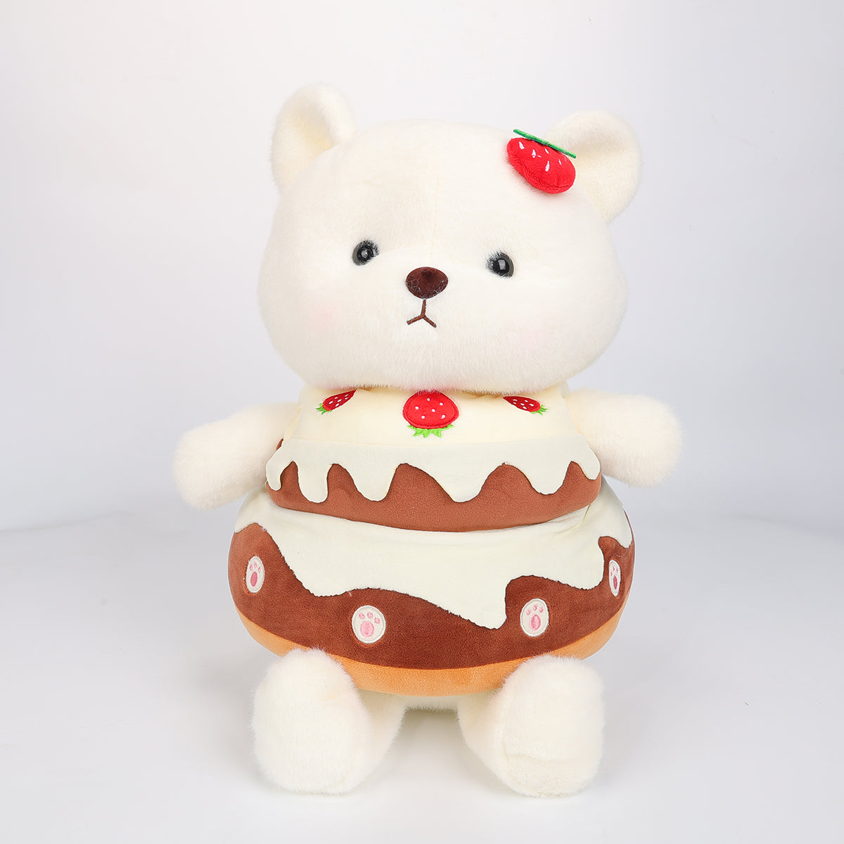 「Debut Sale」Cake Bear Plushie Cute Animal Strawberry Fruit Cake Bear Plush Toy（Pre-order） - Aixini Toys