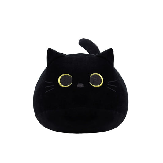 stuffed black cat pillow