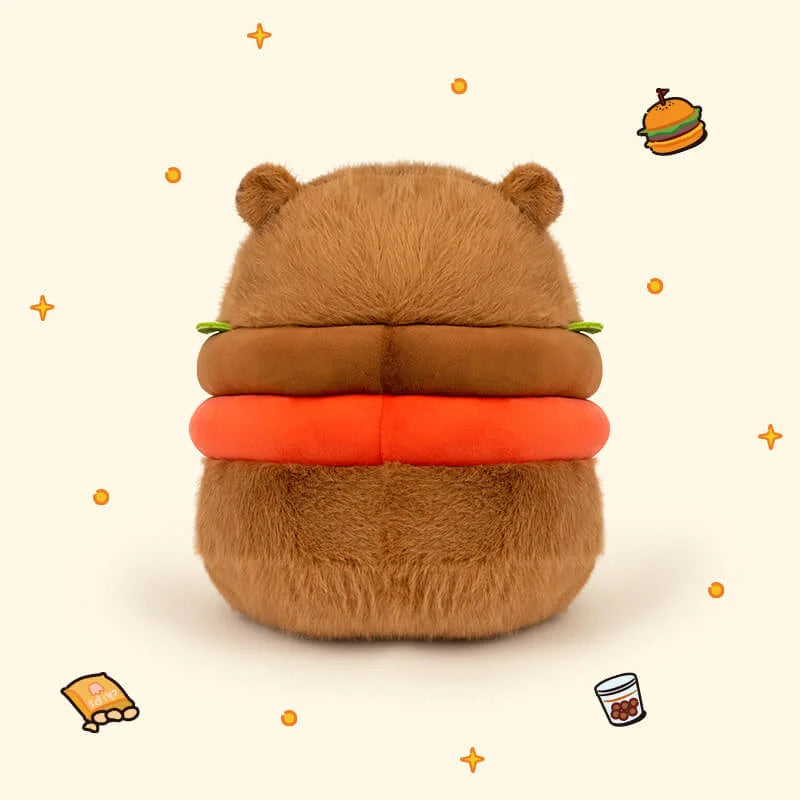 Cute Family Hamburger Capybara Plushies Squishy Pillow Toy - Aixini Toys