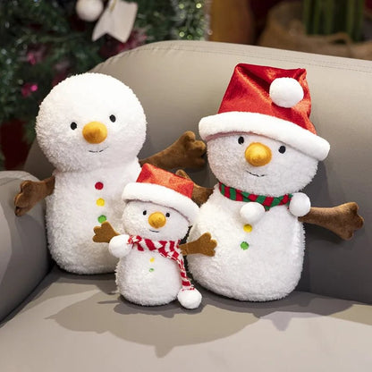 Aixini Christmas Plush Toys Snow Man Gingerbread Man Plushies Decor