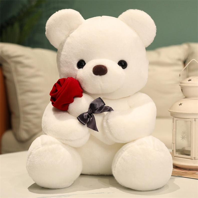 Aixini Cute Rose Bear Plush Toys Christmas Teddy Bears Gift For Party