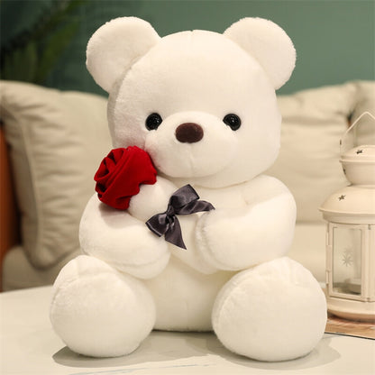 Aixini Cute Rose Bear Plush Toys Christmas Teddy Bears Gift For Party