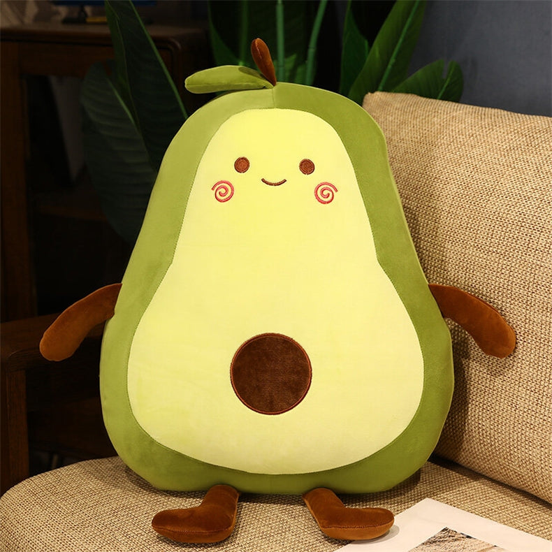 Aixini Cute Cartoon Plush Avocado Kawaii Food Shaped Fruit Pillow