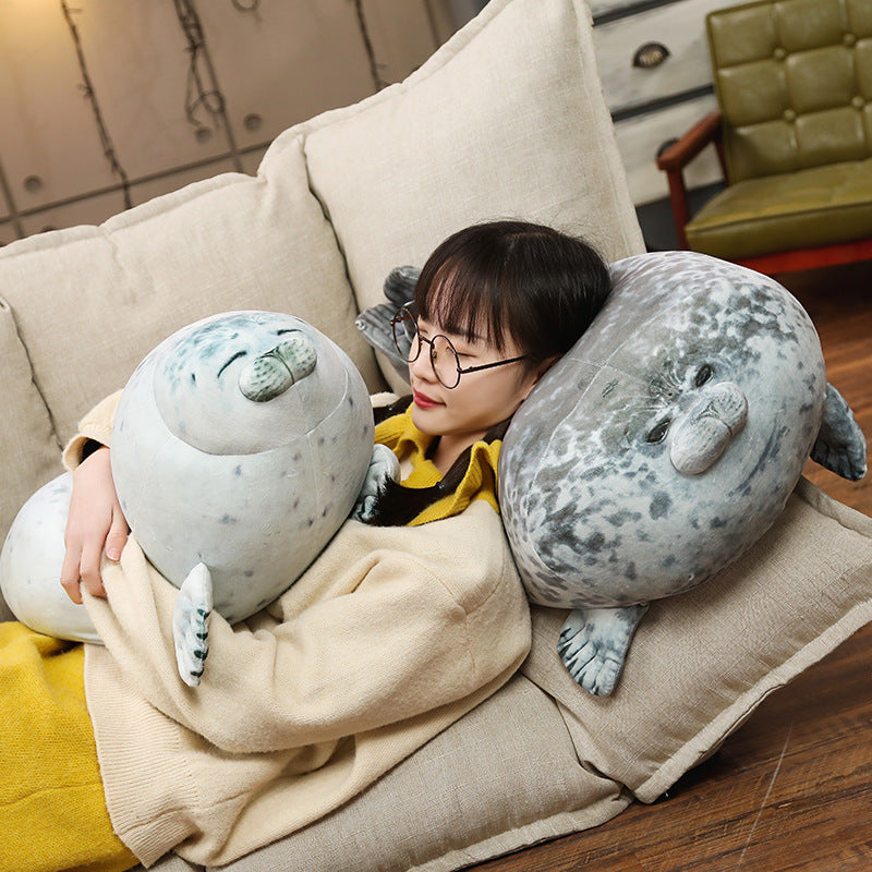 Aixini Chubby Blob Seal Pillow,Stuffed Cotton Plush Animal Toy