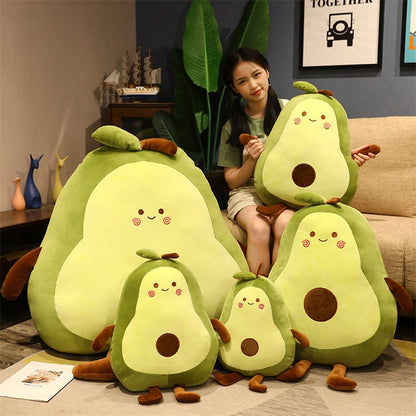 Aixini Cute Cartoon Plush Avocado Kawaii Food Shaped Fruit Pillow