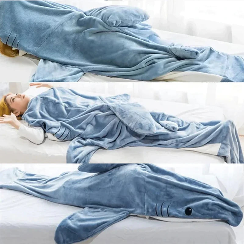 Aixini Cute Adult Sharkie Onesie Pajama Blanket