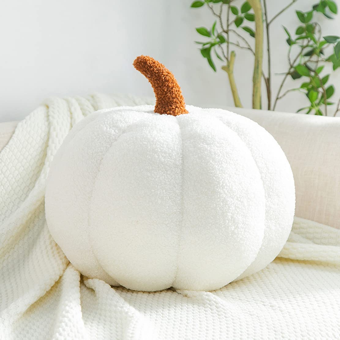 Aixini Halloween-themed 3D Simulated Pumpkin Plush Pillow Sofa Cushion