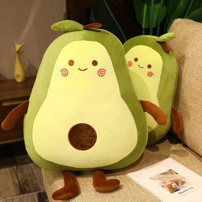 Aixini Cute Cartoon Plush Avocado Kawaii Food Shaped Fruit Pillow