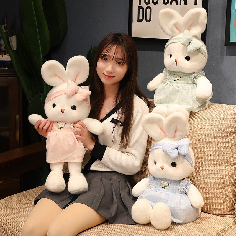 Aixini Kawaii Plush Bunny Toys Cute Rabbit with Skirt Appease Dolls