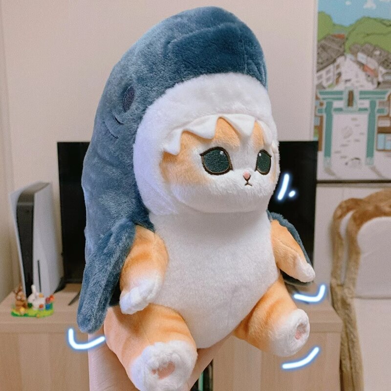 Aixini Cute Shark Cat Plushies Toy Pillow-5