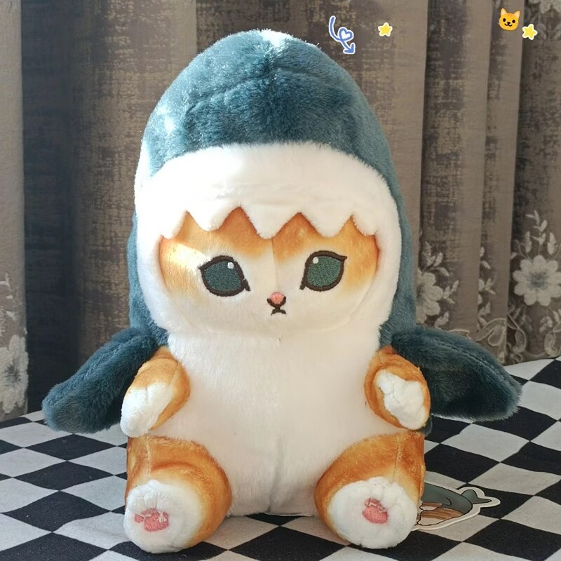 Aixini Cute Shark Cat Plushies Toy Pillow-3