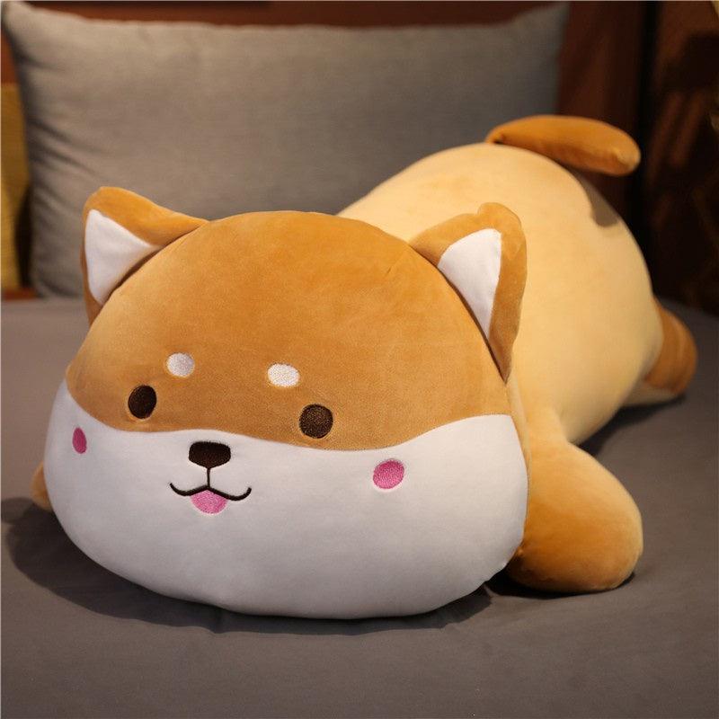Aixini Adorable Floppy Lying Shiba Inu Plush Pillow Stuffed Animal Puppy Dog - AIXINI