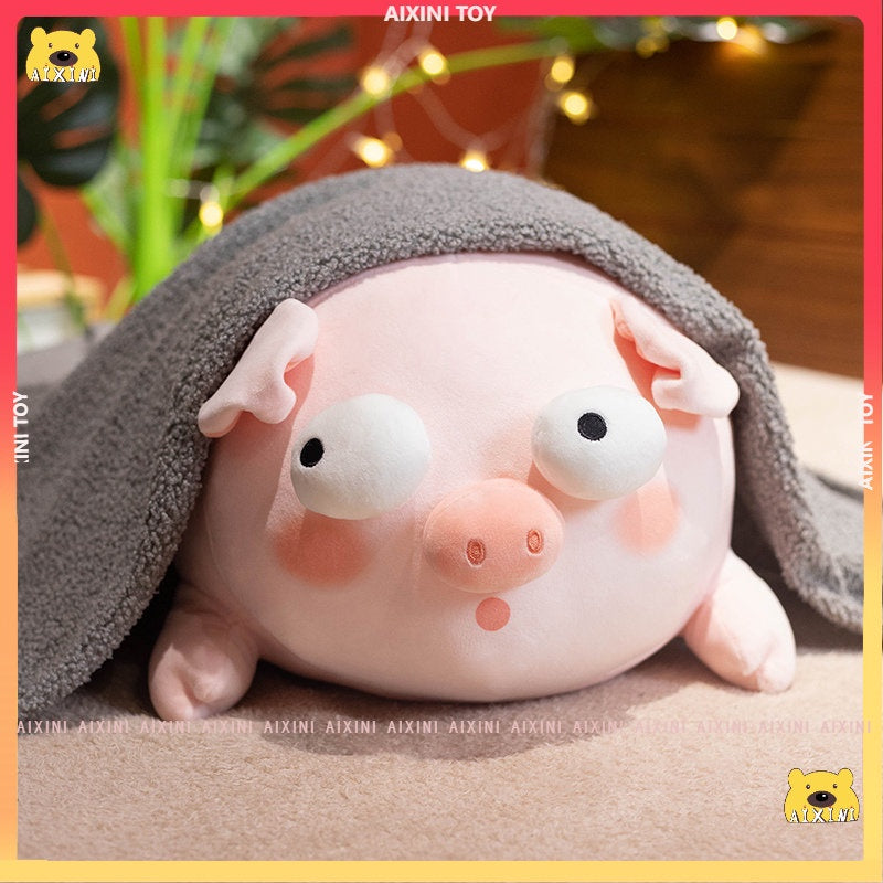 Aixini Cute Pig Plush Pillow with Big Eyes